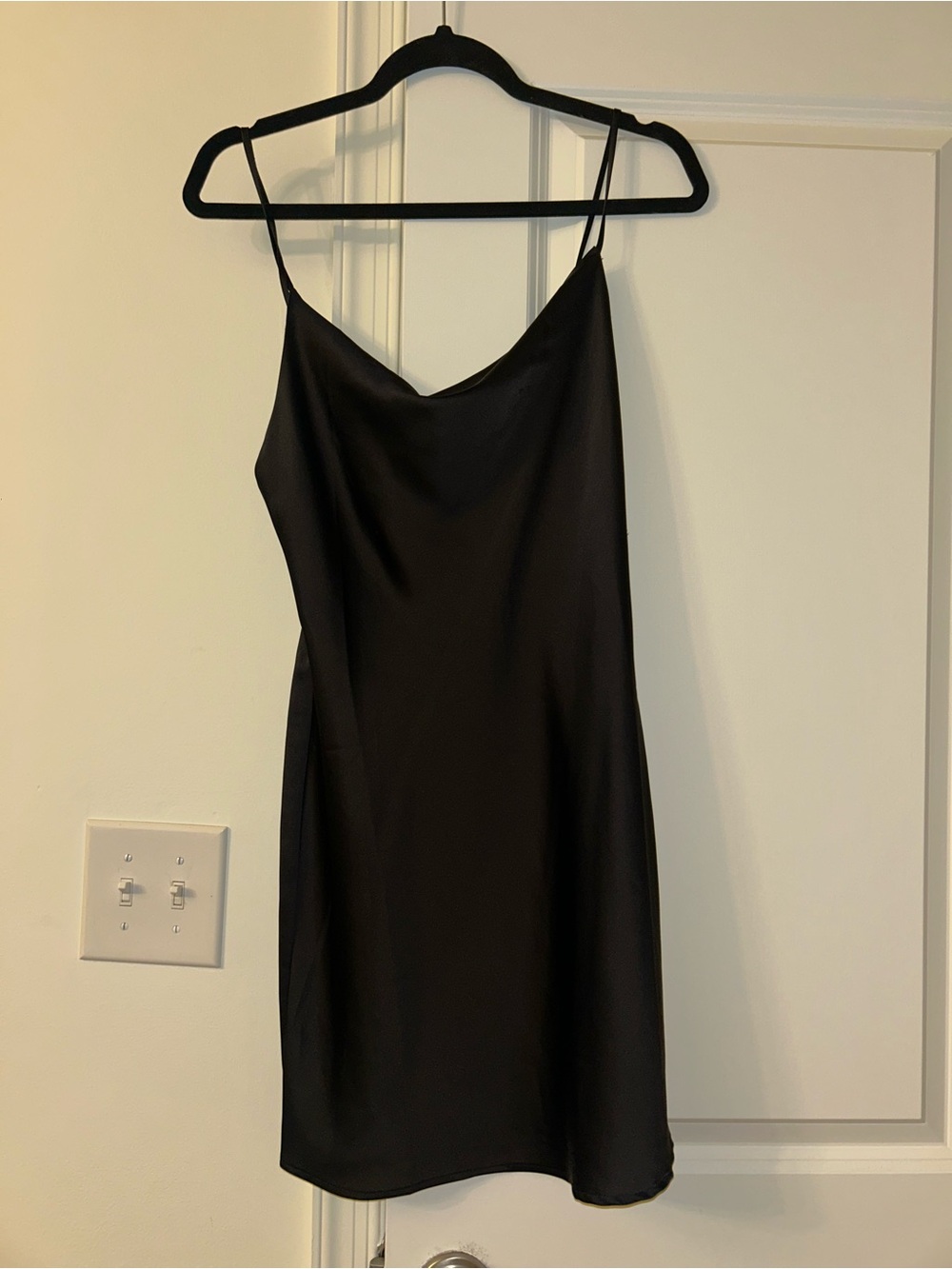 Urban Outfitters Black Satin Slip Dress